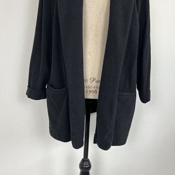 New Look Curve Women's Open Front Textured Black Cardigan/Blazer Plus Size 16 - Picture 10 of 11